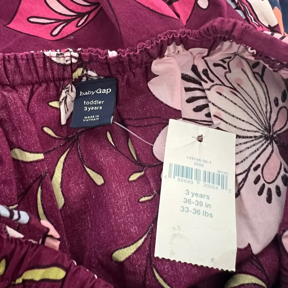 Baby Gap Floral Print Romper Plum Purple
